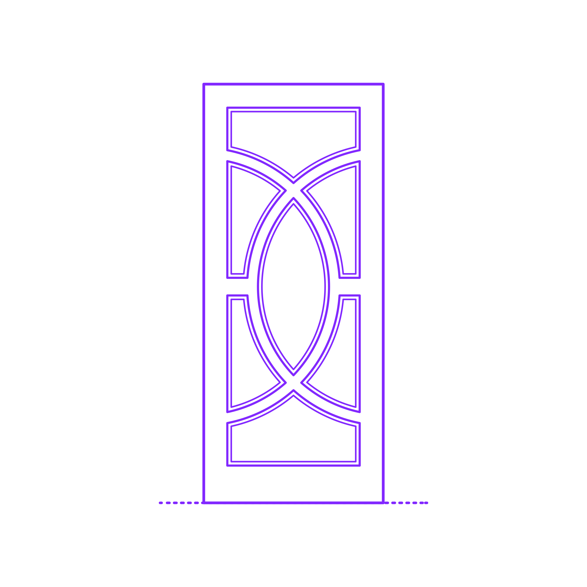 Buildings Exterior Doors Solid Entry Door Ornate 7 Panels Crossed Circles Sketch Drawing Svg Free Vectors
